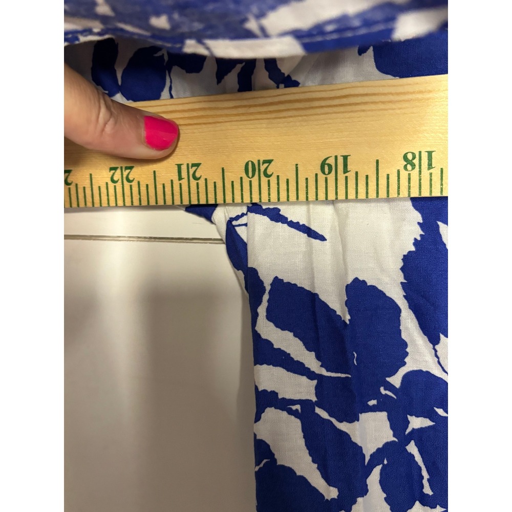 Tuckernuck Hyacinth House NWT Womens Medium Dress Blue White Floral Tiered Mini - Picture 10 of 11
